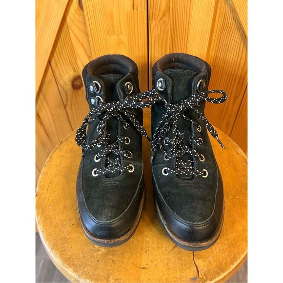 COLE HAAN BLACK SUEDE HIKER GRAND BOOT Size 6B - Picture 2 of 10